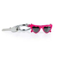META[L]MORPHOSE KEYRING ICONIC SERIES-DEEP PINK RETRO/VINTAGE HEART SHAPED GLASSES