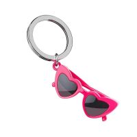 META[L]MORPHOSE KEYRING ICONIC SERIES-DEEP PINK RETRO/VINTAGE HEART SHAPED GLASSES