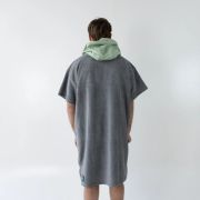 Unisex Lilac Waves Gray Poncho