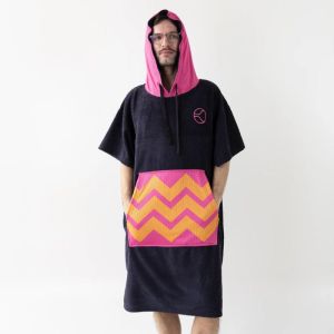 Unisex Fried Waves Blue Poncho