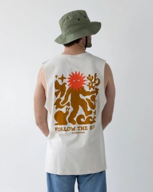 Unisex Follow The Sun Desert White Tank