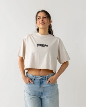 Poser Tank Desert White Crop Tee