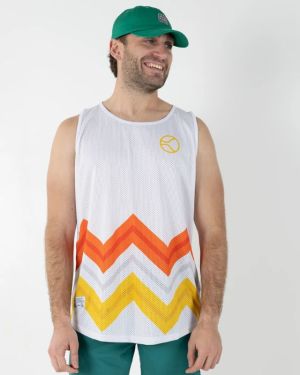 Unisex Citrus Pulse Wave Mesh Jersey