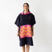 Unisex Fried Waves Blue Poncho