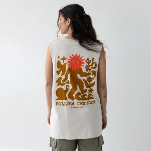 Unisex Follow The Sun Desert White Tank