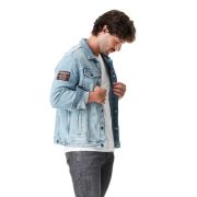 VON DUTCH DENIM ΜΠΟΥΦΑΝ VESTE DENIMAVEC PATCHES – DENIM