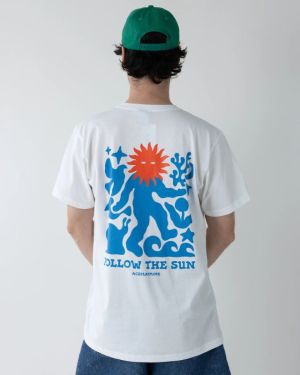 Unisex Follow The Sun Off-White Tee