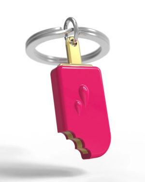META[L]MORPHOSE – ICE LOLLY FUSCHIA/GOLD KEYRING