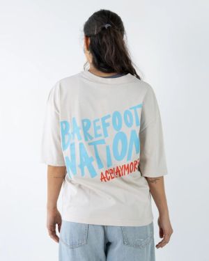 Barefoot Revolution Desert White Oversized Tee