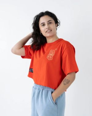 Islander Heatwave Red Crop Tee
