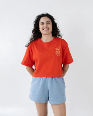 Islander Heatwave Red Crop Tee