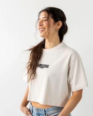 Poser Tank Desert White Crop Tee