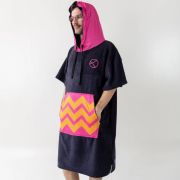 Unisex Fried Waves Blue Poncho