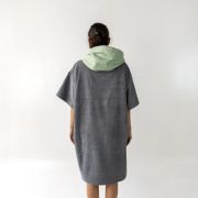 Unisex Lilac Waves Gray Poncho