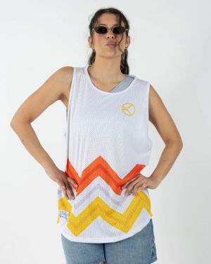 Unisex Citrus Pulse Wave Mesh Jersey