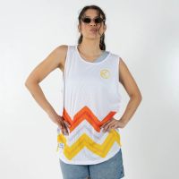 Unisex Citrus Pulse Wave Mesh Jersey