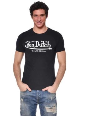 VON DUTCH T-Shirt ανδρικό CARRYOVER LIFE BIO SLIM FIT – Μαύρο