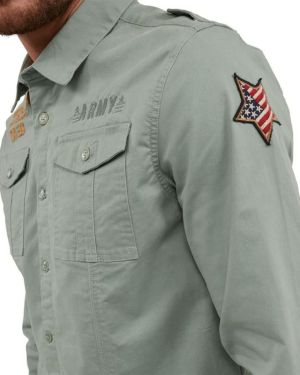 Von Dutch Men’s Shirt Military Look Green