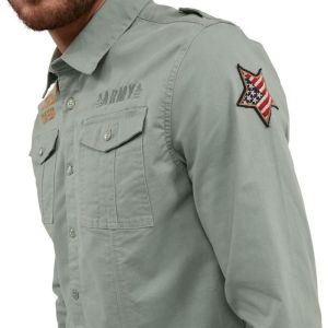Von Dutch Men’s Shirt Military Look Green