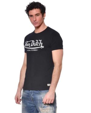 VON DUTCH T-Shirt ανδρικό CARRYOVER LIFE BIO SLIM FIT – Μαύρο