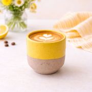 Saλty Kiss Χειροποίητη Κούπα μονού καπουτσίνο 180ml Κίτρινο