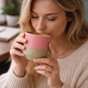 Saλty Kiss Χειροποίητη κούπα mug 300ml σομόν