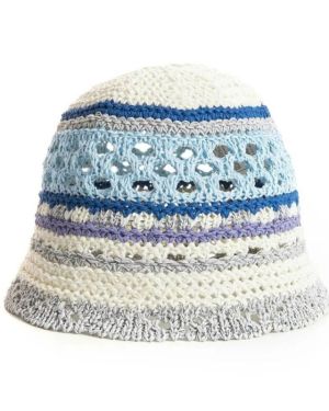 MOD WAVE MOVEMENT Καπέλο MWM Wicker Striped Bucket Hat – BLUE