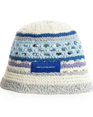 MOD WAVE MOVEMENT Καπέλο MWM Wicker Striped Bucket Hat – BLUE