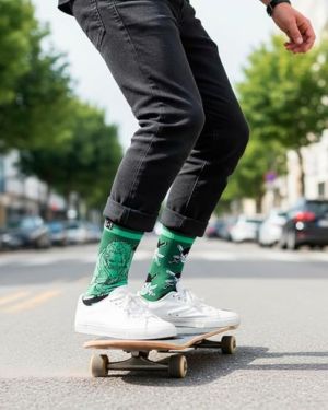 CAPSLAB Κάλτσες ONE PIECE x CAPSLAB GREEN