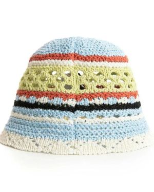 MOD WAVE MOVEMENT Καπέλο MWM Wicker Striped Bucket Hat – GREEN