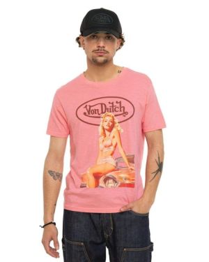 Von Dutch Girls Graphic Ανδρικό Tee – Ροζ